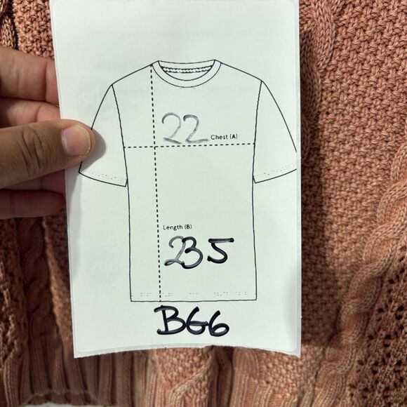 HEYSON Baked Clay Washed Cable Knit Button Down Cardigan Medium Bohemian NEW - Picture 9 of 9